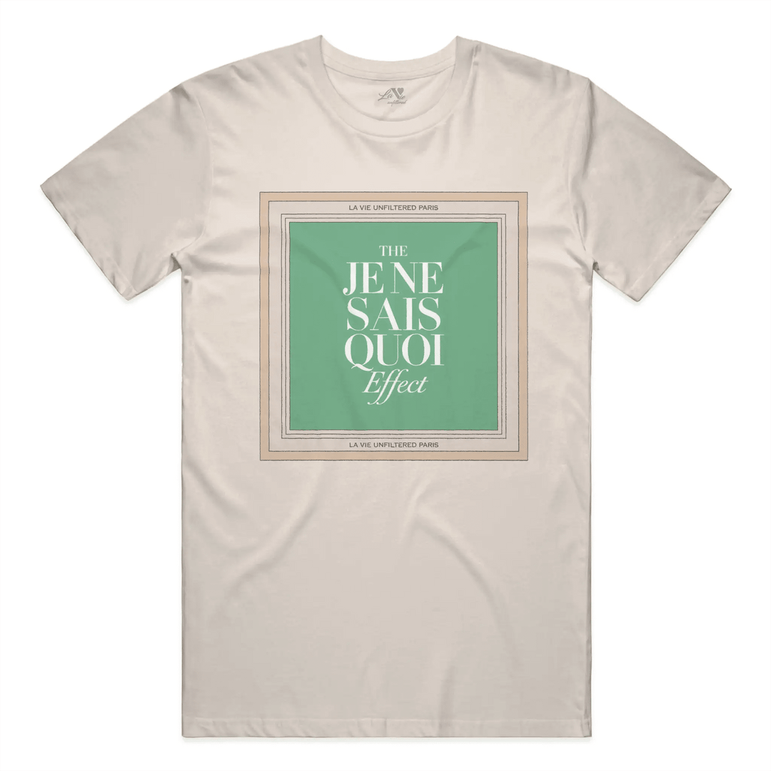 Soft Sand t-shirt with The Parisian Mood graphic by La Vie unfiltered