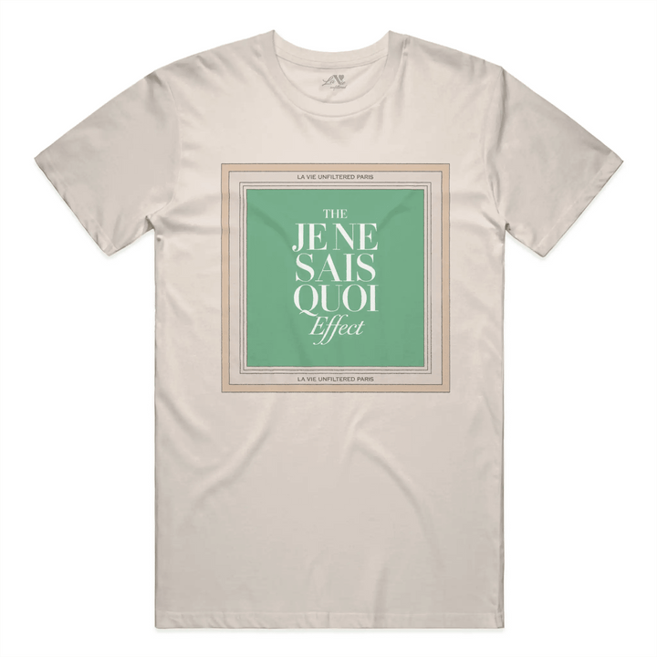 Soft Sand t-shirt with The Parisian Mood graphic by La Vie unfiltered