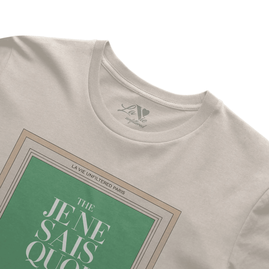 Soft Sand t-shirt with The Parisian Mood graphic by La Vie unfiltered