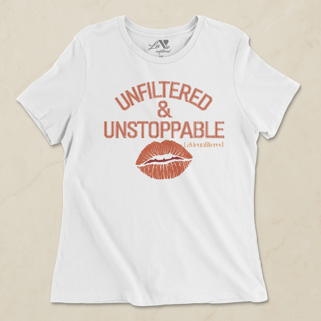 The unfiltered kiss Red Tangerine - Allure Jersey Tee - La Vie unfiltered