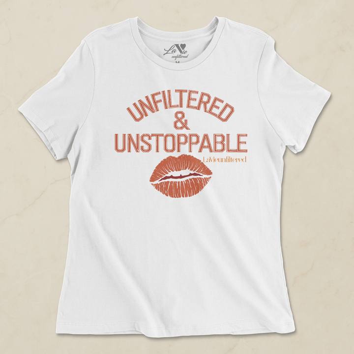 The unfiltered kiss Red Tangerine - Allure Jersey Tee - La Vie unfiltered
