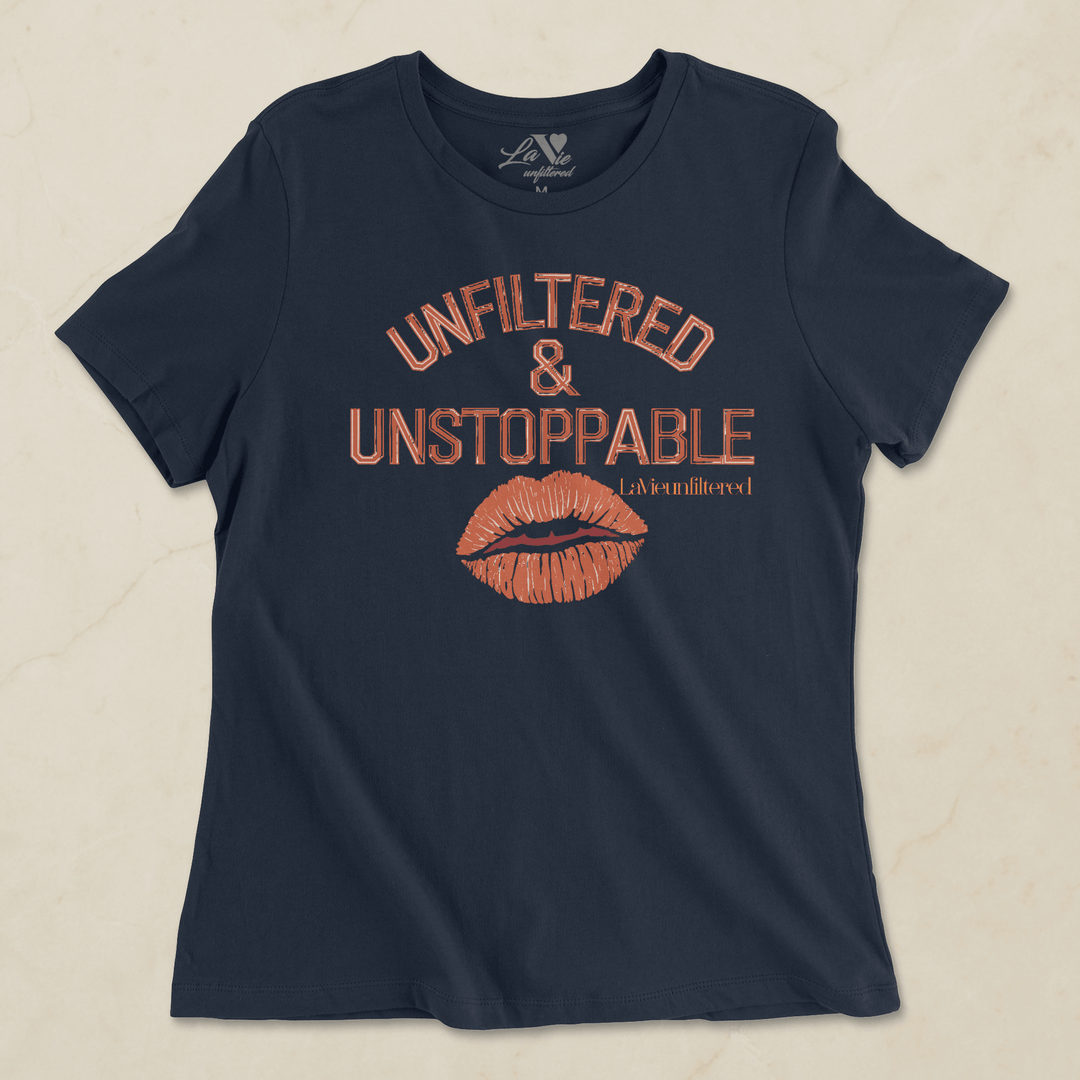 The unfiltered kiss Red Tangerine - Allure Jersey Tee - La Vie unfiltered