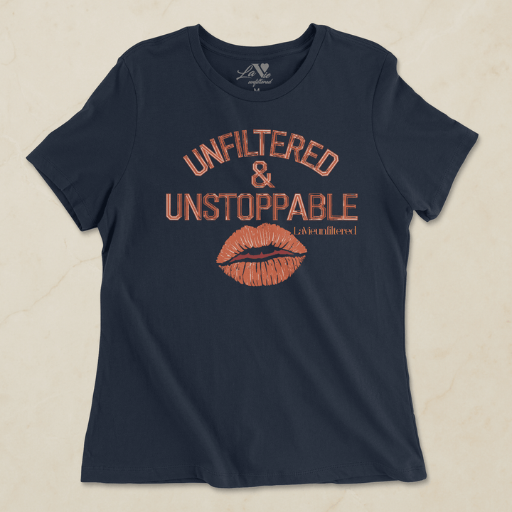 The unfiltered kiss Red Tangerine - Allure Jersey Tee - La Vie unfiltered