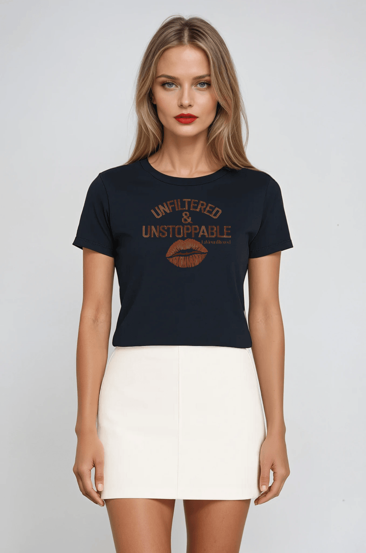 The unfiltered kiss Red Tangerine - Allure Jersey Tee - La Vie unfiltered