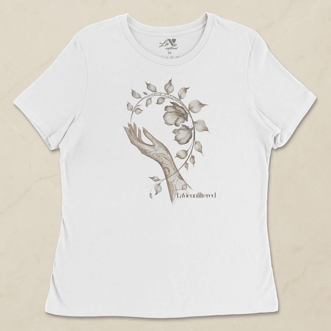 The Whispered Bloom - Allure Jersey Tee - La Vie unfiltered