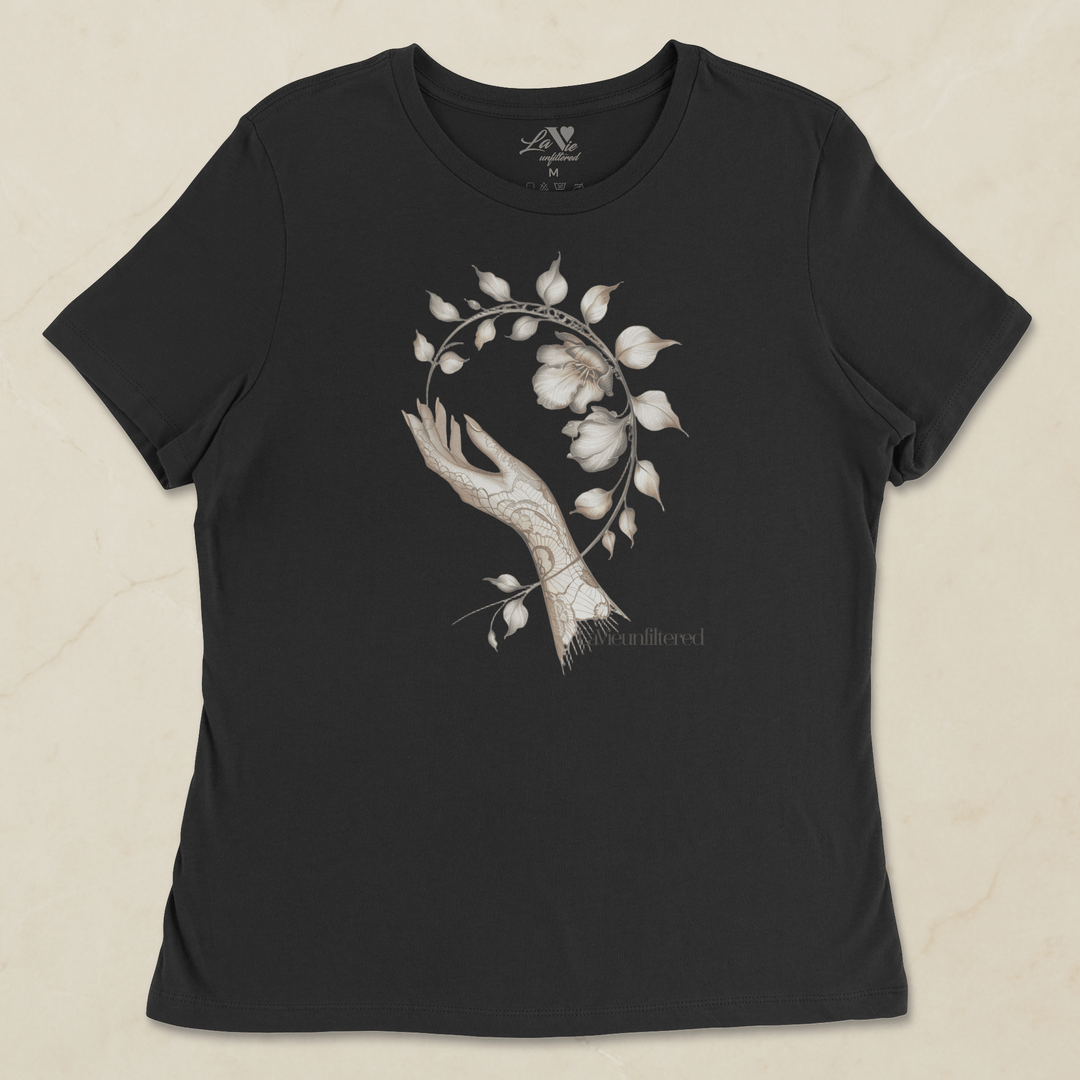 The Whispered Bloom - Allure Jersey Tee - La Vie unfiltered