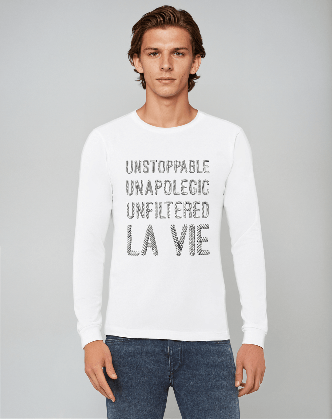 Unstoppable, Unapologetic, Unfiltered La Vie - Unfiltered Long Sleeve Tee - La Vie unfiltered