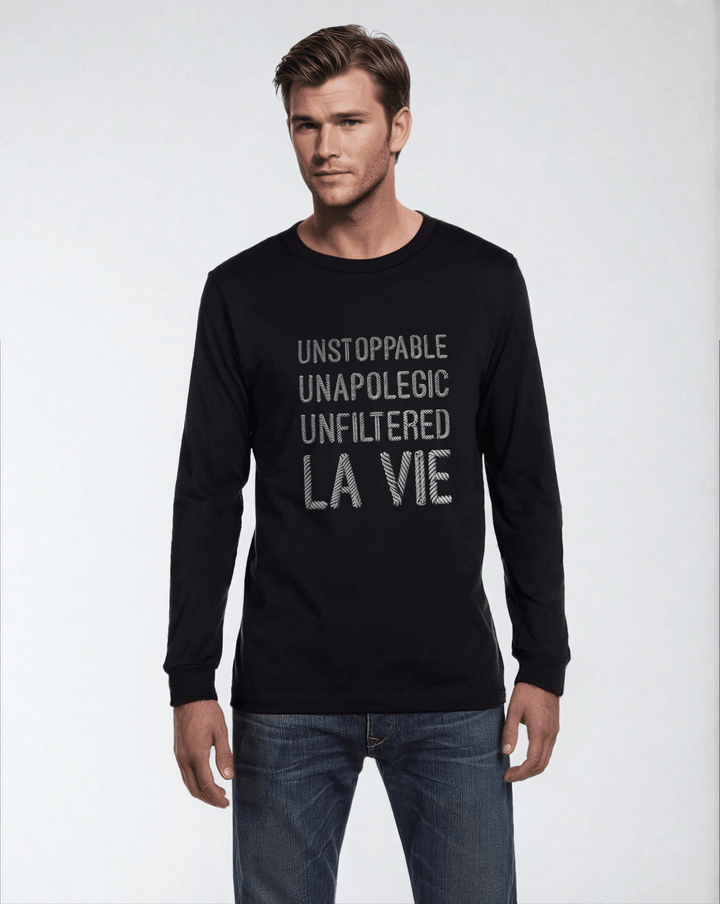 Unstoppable, Unapologetic, Unfiltered La Vie - Unfiltered Long Sleeve Tee - La Vie unfiltered