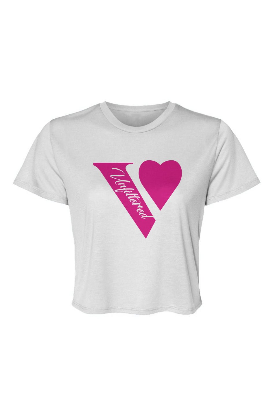 V unfiltered pink - Relaxed Fit Cropped Tee - La Vie unfiltered