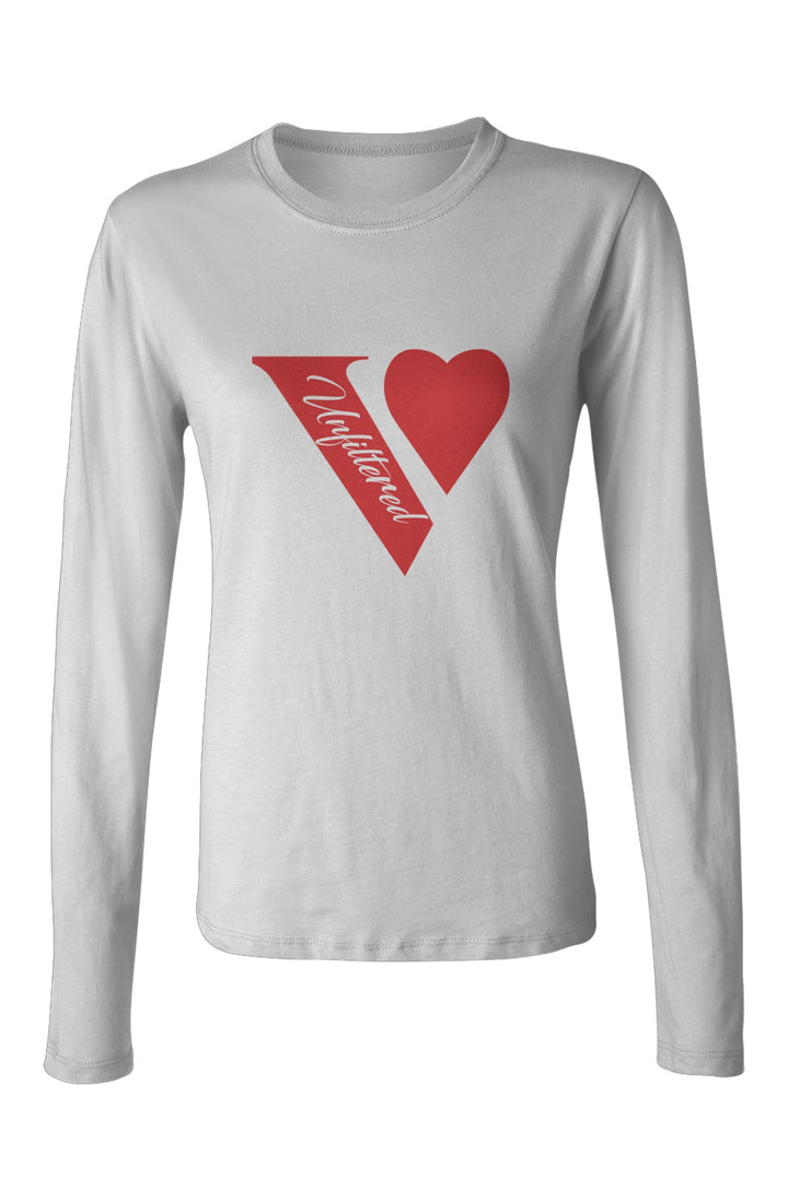 V unfiltered red - Allure Long Sleeve Tee - La Vie unfiltered