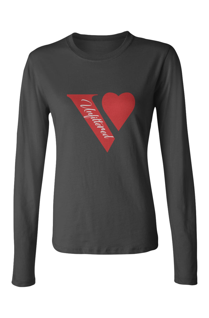 V unfiltered red - Allure Long Sleeve Tee - La Vie unfiltered