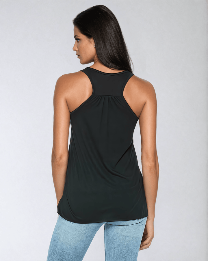 V unfiltered red - The Essentials Luxe Drape Tank - La Vie unfiltered