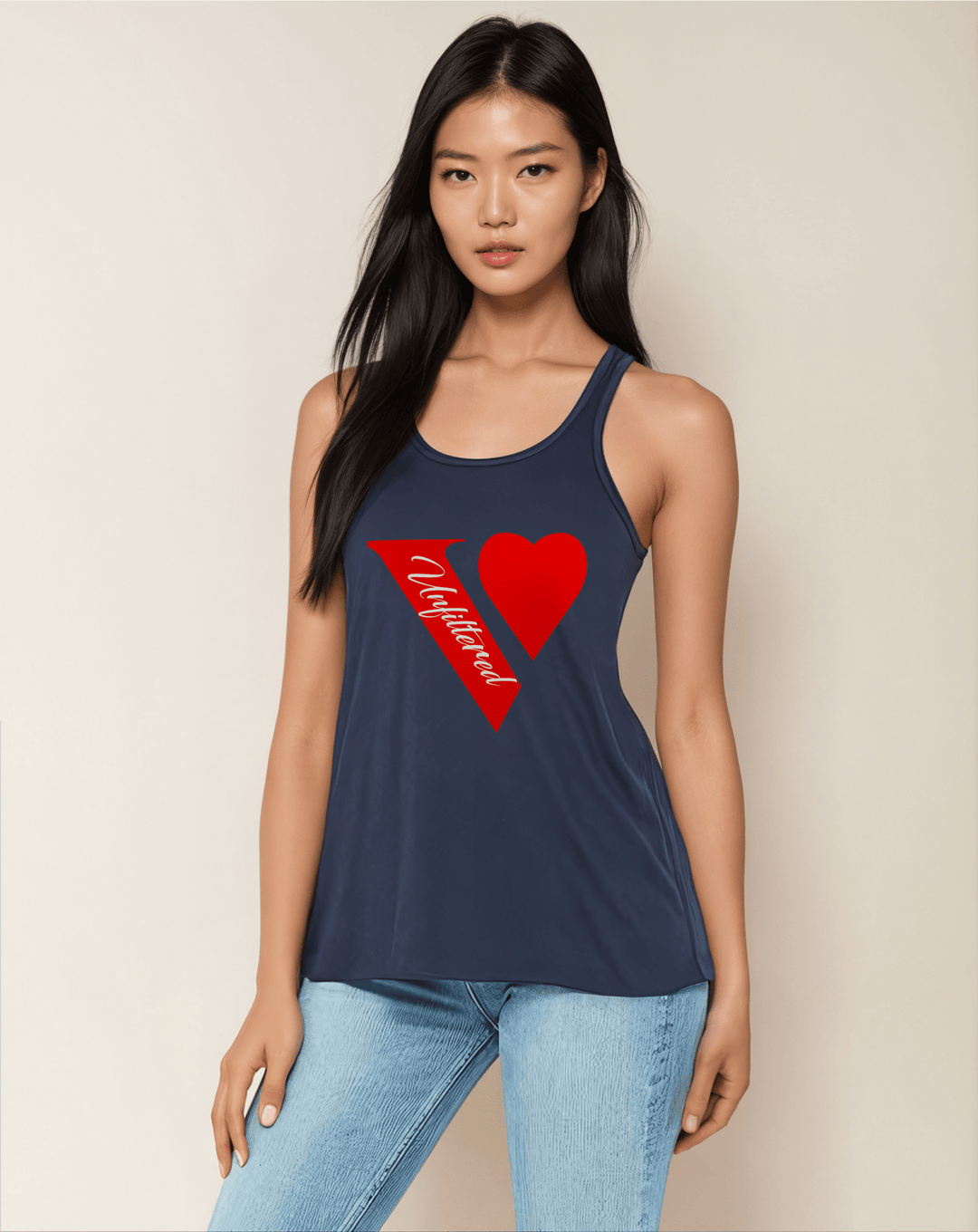 V unfiltered red - The Essentials Luxe Drape Tank - La Vie unfiltered